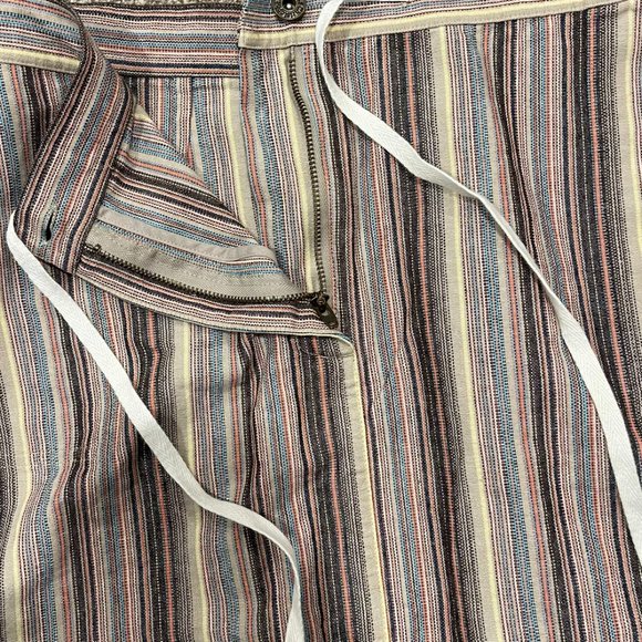 Christopher & Banks‎ Women's 100% Cotton Striped Drawstring Skirt, Size 14 - Picture 5 of 7